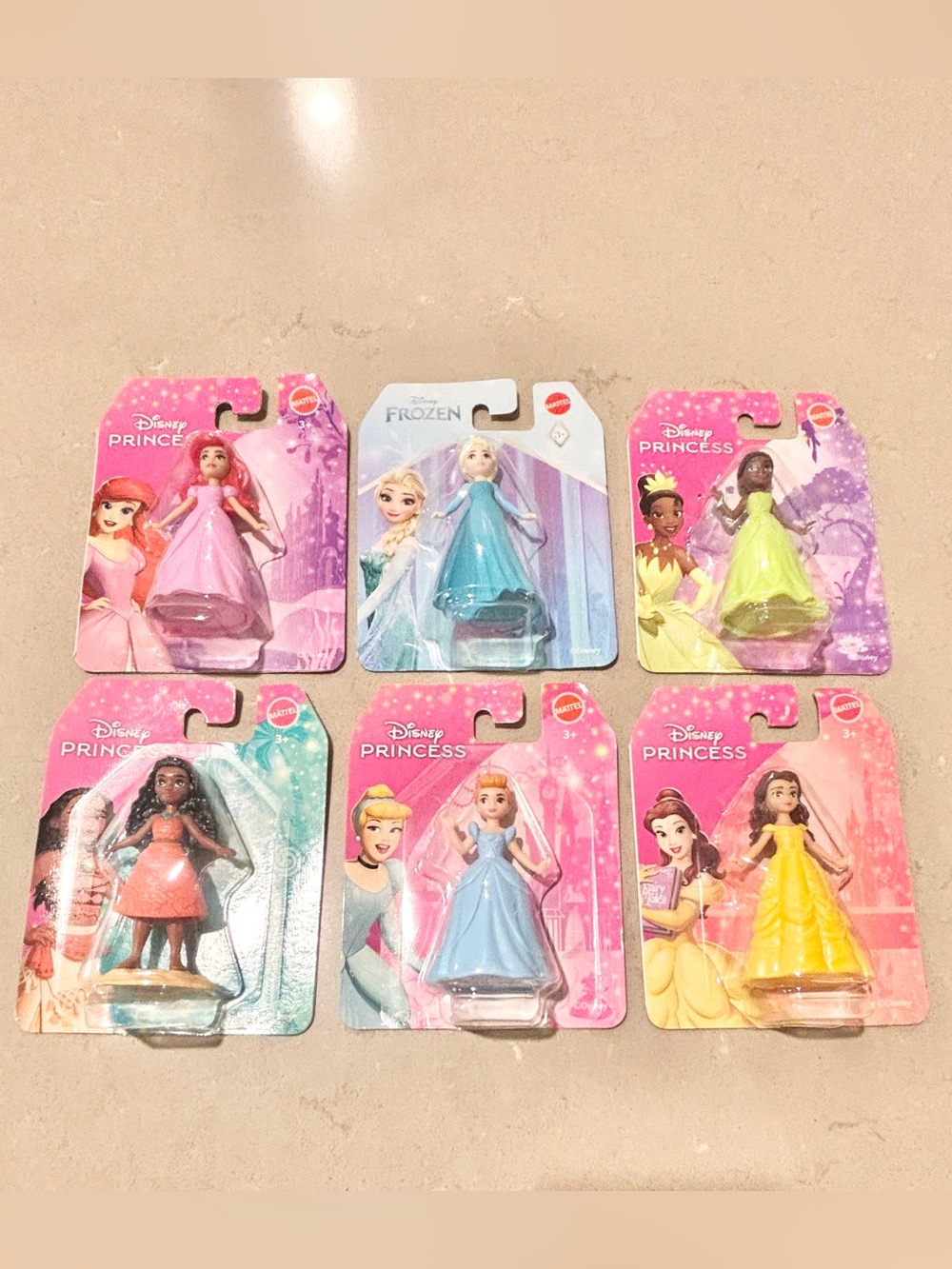 Disney Princess Mini Doll Pack – Pink, Blue, Green, Yellow Dresses